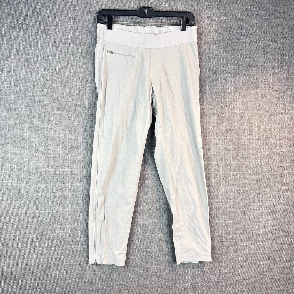 Athleta Women's Beige Size 4 Pants Zip Ankle‎ Jogger Athleisure Travel